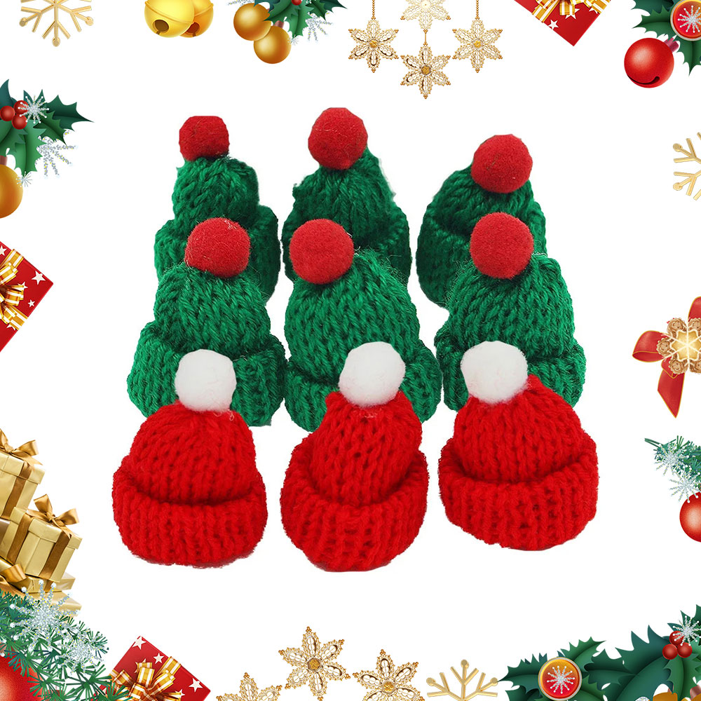 10Pcs 3.5x5cm Mini Christmas K - Santa Hat Plush review and price