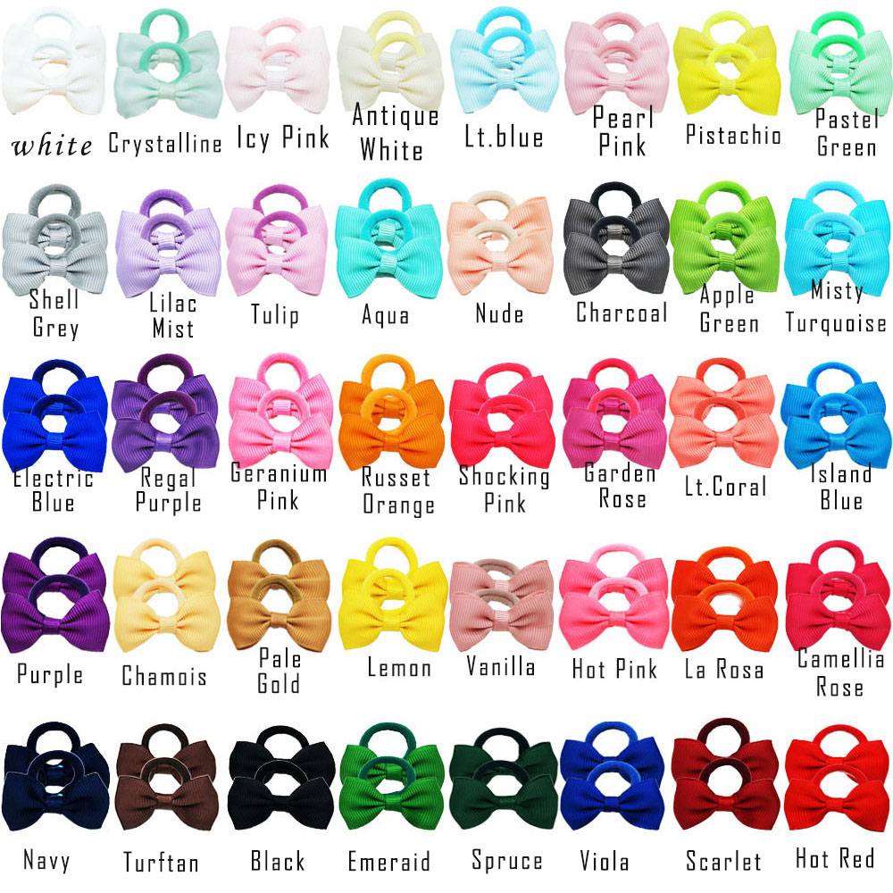 40/60/80 Baby Girls Hair Ties  - Ribbon Bow Gift review and price