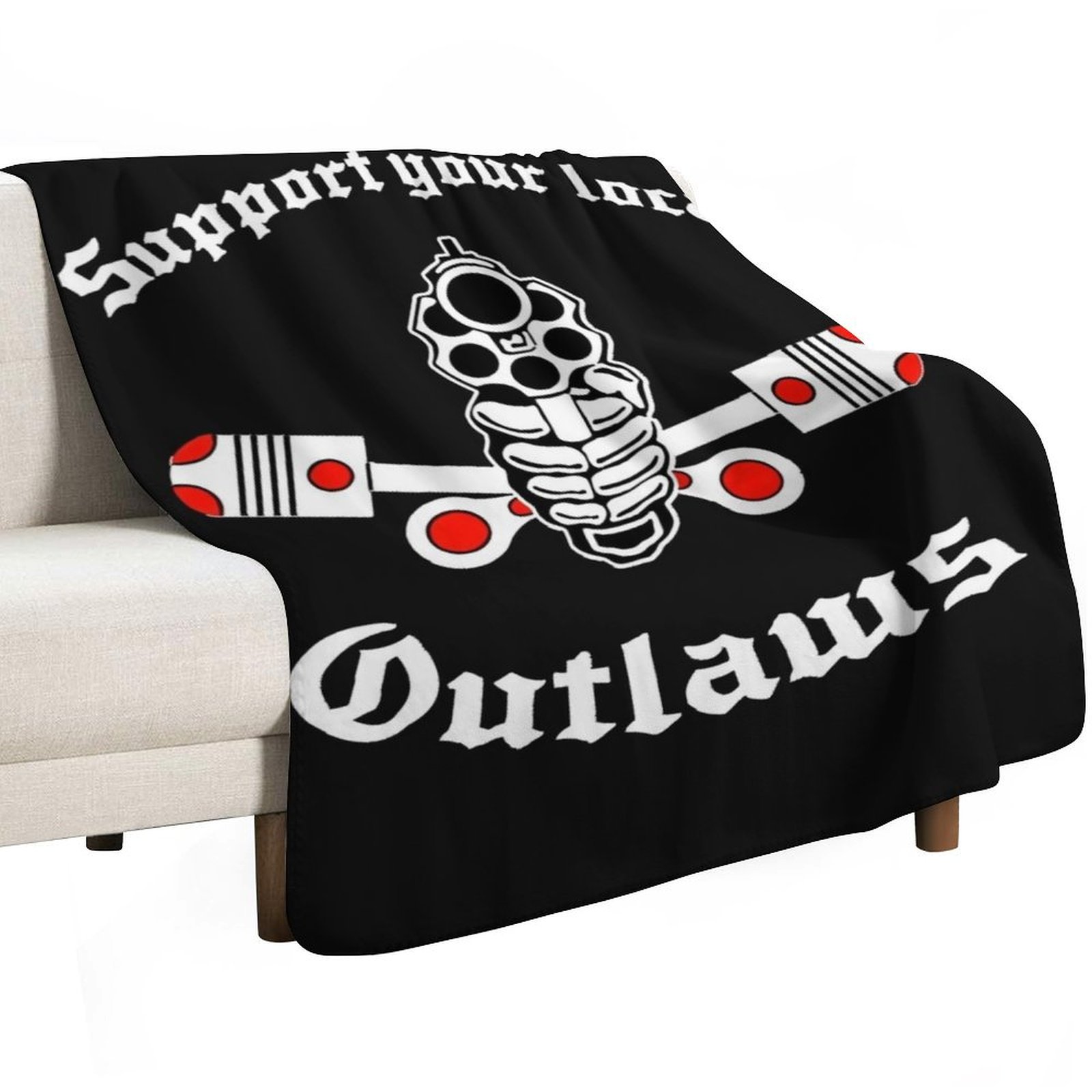Outlaw mc Support Gift Hallowe - Christmas Throw Blanket review and price