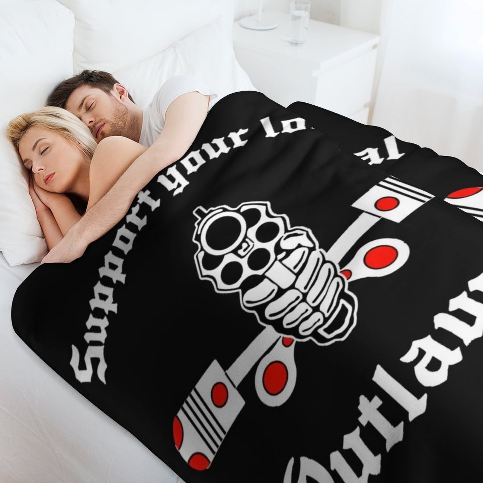 Outlaw mc Support Gift Hallowe - Christmas Throw Blanket review and price