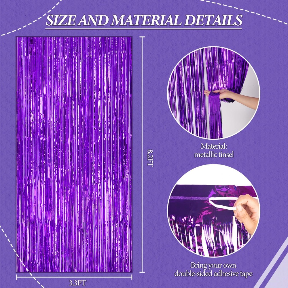 Foil Fringe Backdrop Purple Sh - Tinsel Garland Decoration review and price