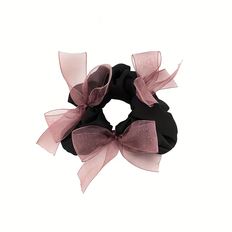 Organza woven bow satin scrunc - Ribbon Bow Gift review and price