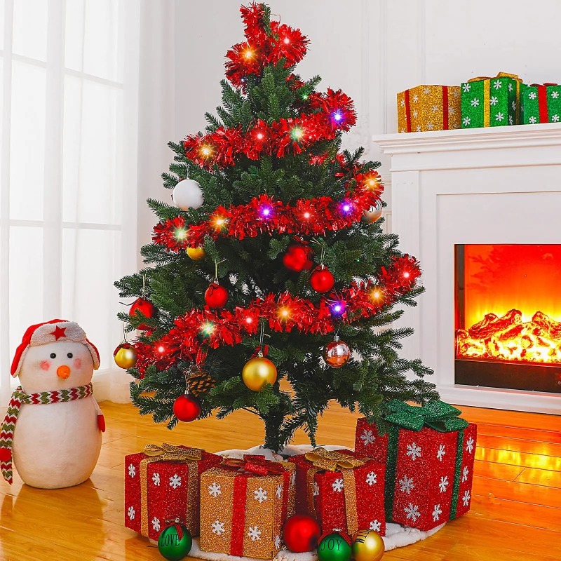 Battery Powered Christmas Tins - Tinsel Garland Decoration review and price
