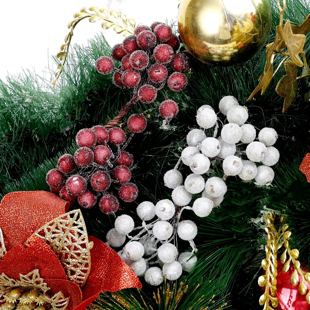 Artificial Frosted Holly Berri - Christmas Wreath Fake review and price