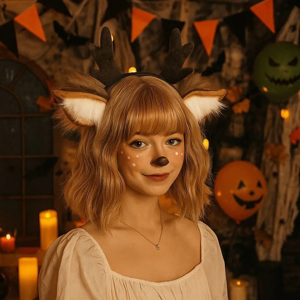 Fluffy Deer Ears Reindeer Antl - Reindeer Antlers Headband review and price