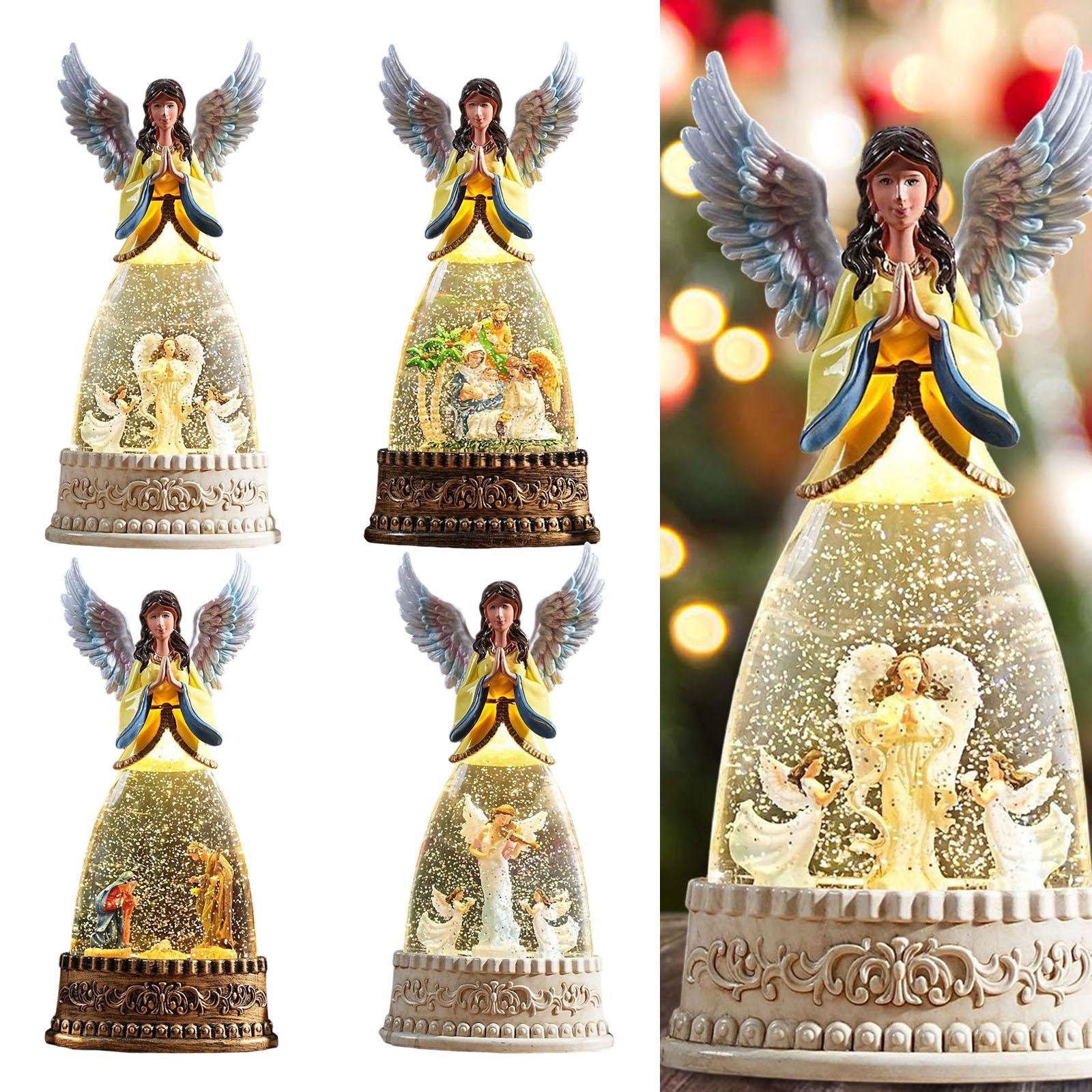 Lighted Angel Figurine Snow Gl - Snow Globe Musical review and price