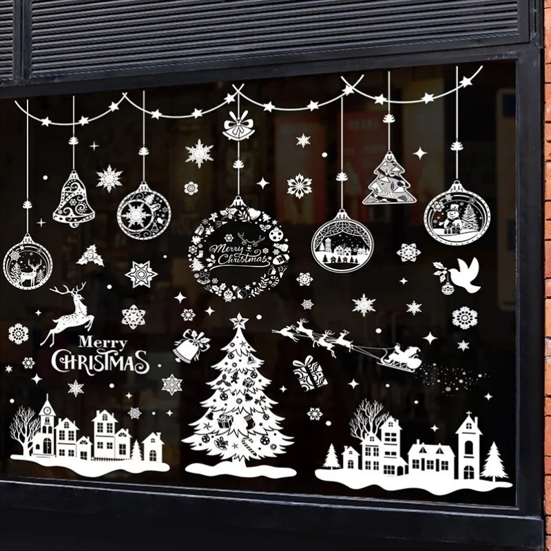 9 Sheets 243pcs Reusable Stati - Snowflake Window Decal review and price