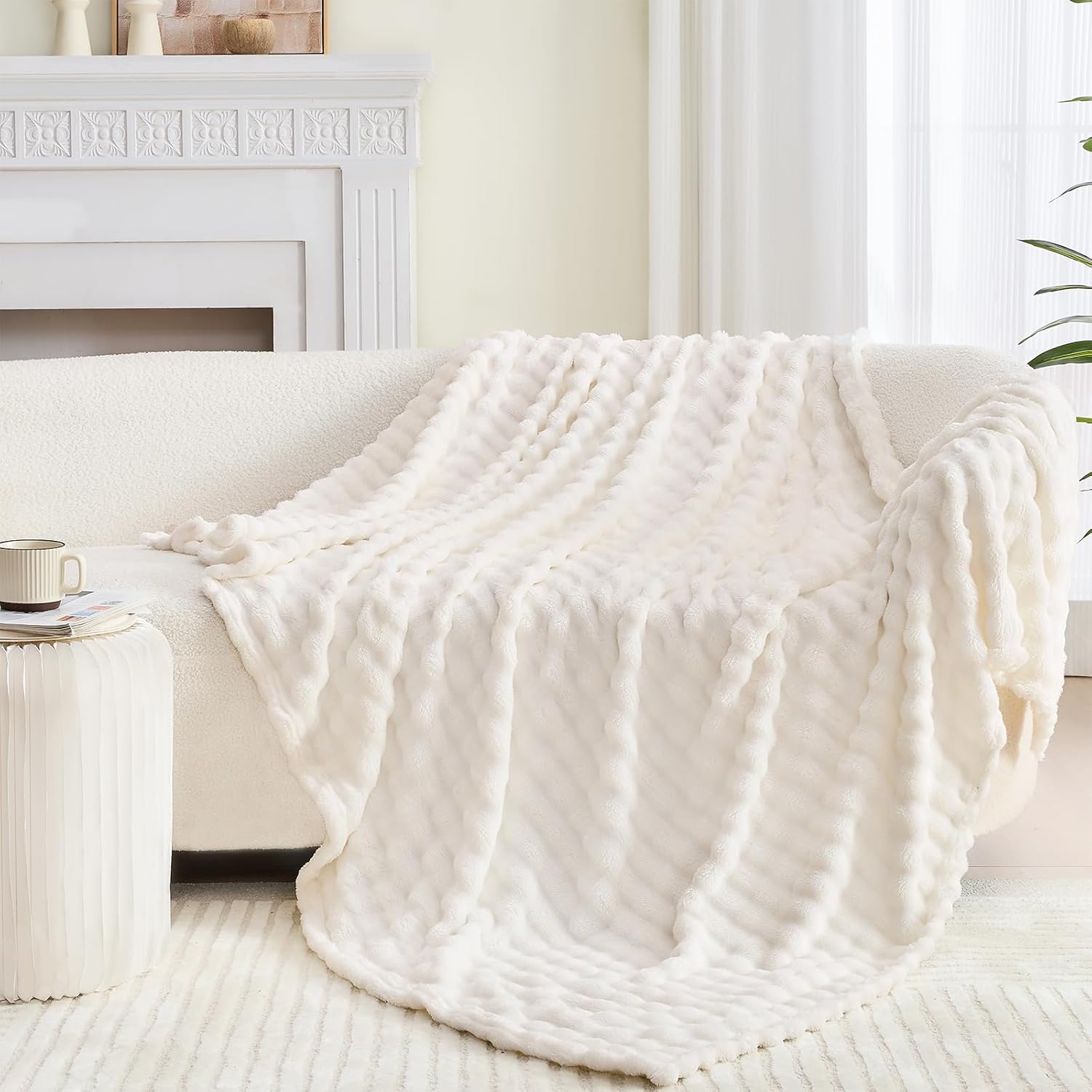 3D Bubble White Plush Blankets - Christmas Throw Blanket review and price
