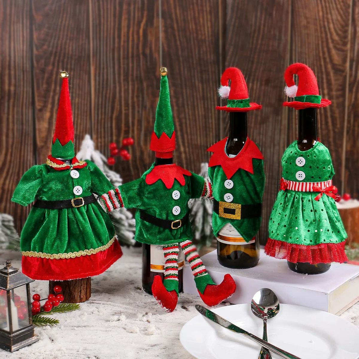 Christmas Cute Elf Wine Bottle - Elf Costume Christmas review and price