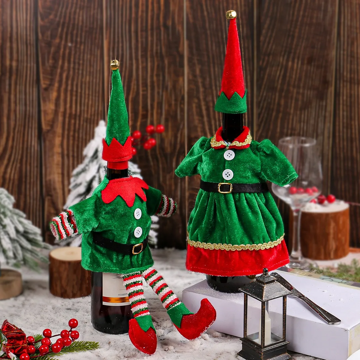 Christmas Cute Elf Wine Bottle - Elf Costume Christmas review and price
