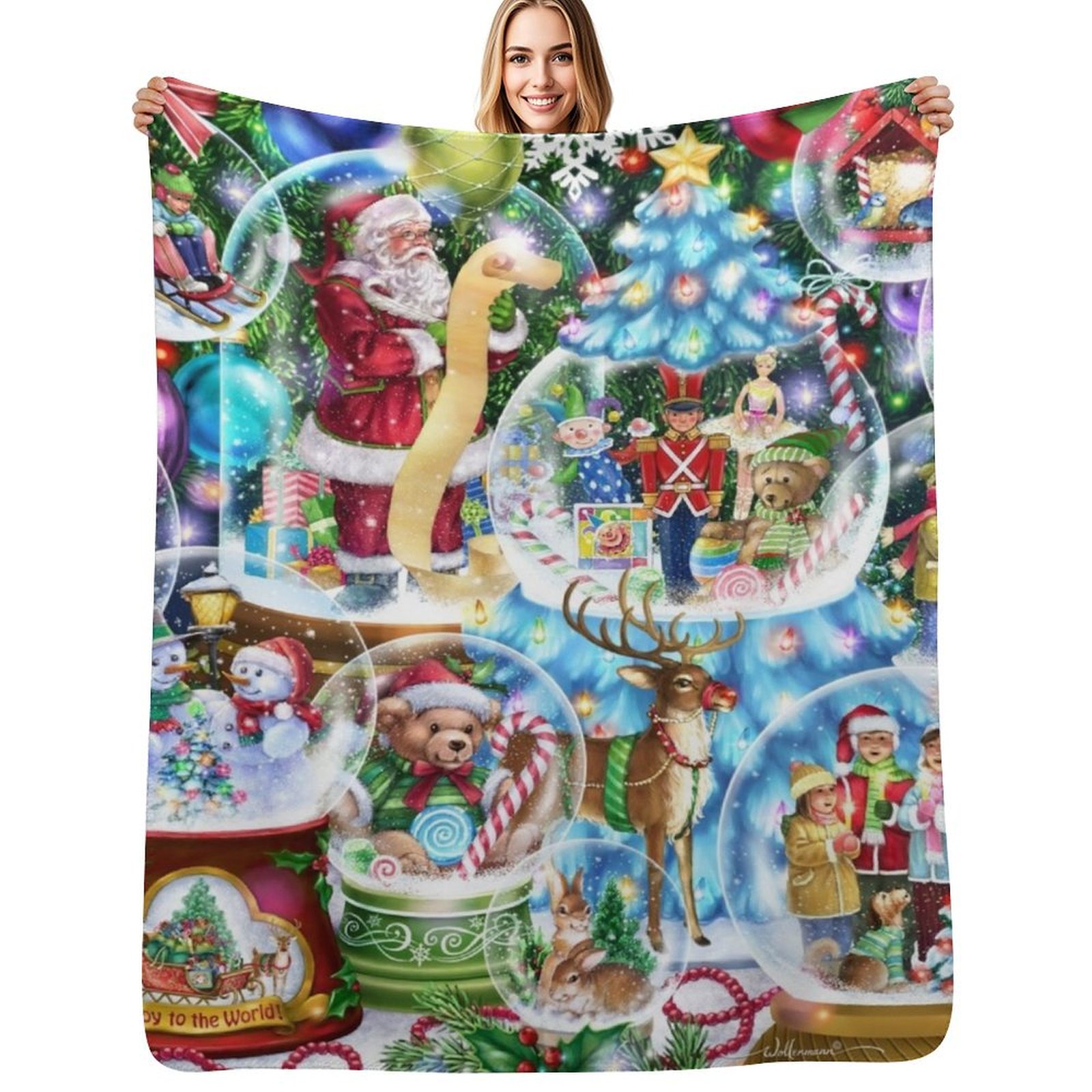 Christmas Snow Globes Throw Bl - Christmas Throw Blanket review and price