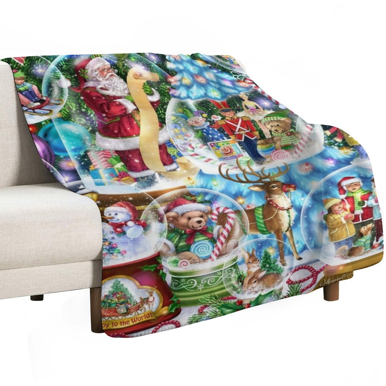 Christmas Snow Globes Throw Bl - Christmas Throw Blanket review and price