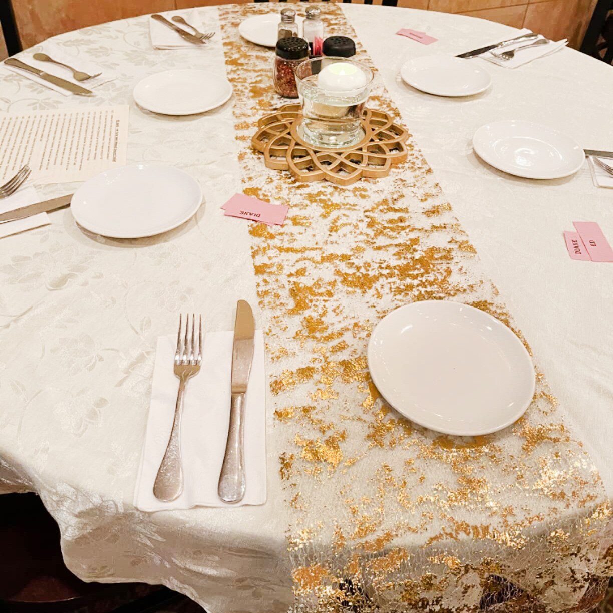 Sparkle Metallic Gold Thin Tab - Christmas Table Runner review and price
