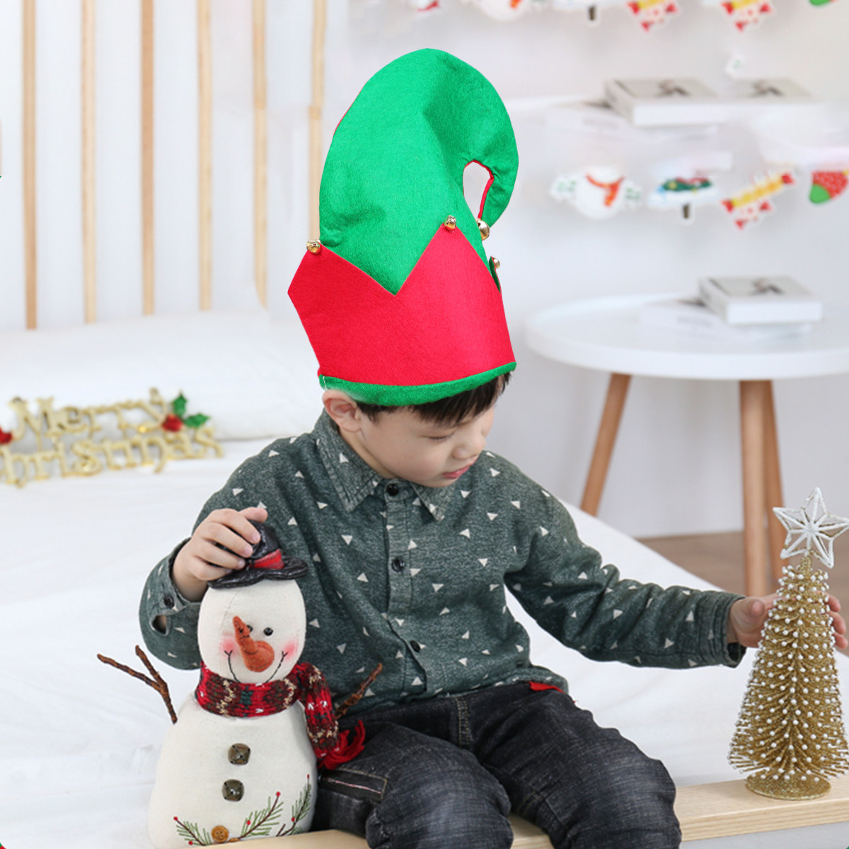 Elf Hat Red Green Xmas Christm - Elf Costume Christmas review and price