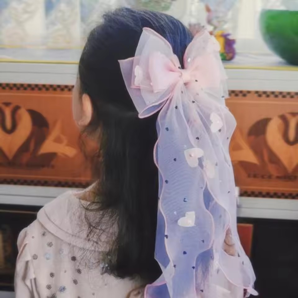 Korean Fairy Mesh Bow Hair Cli - Ribbon Bow Gift review and price