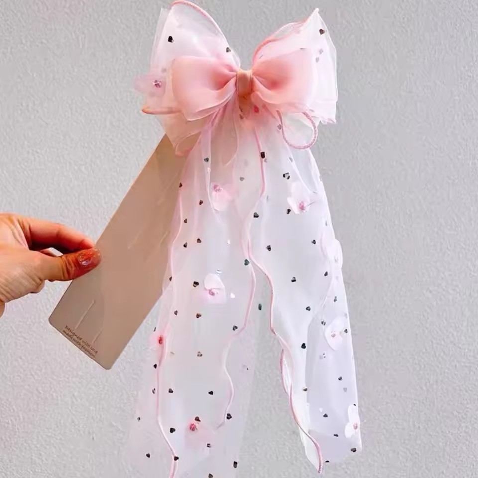 Korean Fairy Mesh Bow Hair Cli - Ribbon Bow Gift review and price