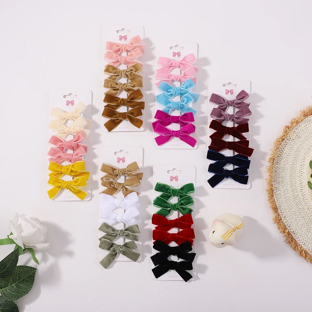 6Pcs/lot Solid Ribbon Bows Hai - Ribbon Bow Gift review and price