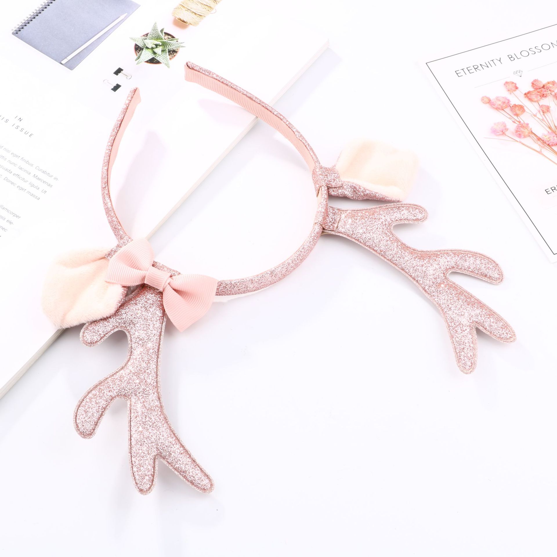 Cute Pink Glitter Reindeer Ant - Reindeer Antlers Headband review and price