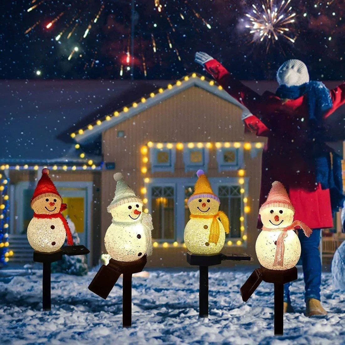 Christmas Snowman Solar Garden - Christmas Lights Outdoor review and price
