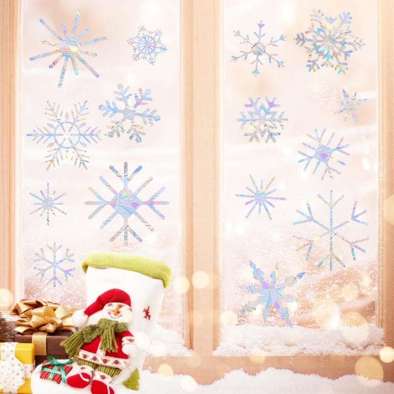 Xmas Snowflake Pattern Rainbow - Snowflake Window Decal review and price